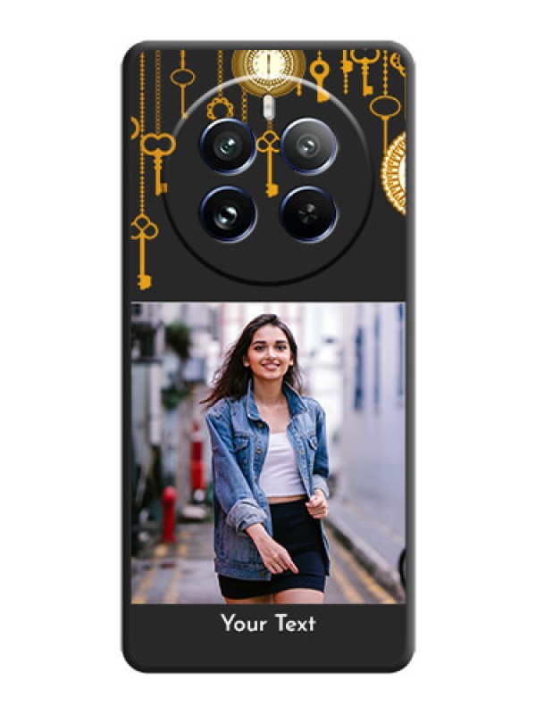 Custom Decorative Design with Text on Space Black Custom Soft Matte Back Cover - Realme 12 Pro 5G