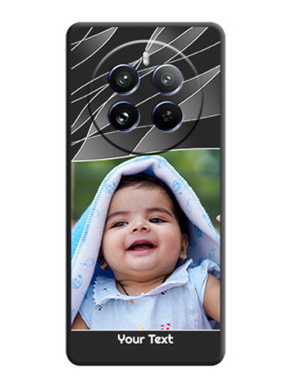 Custom Mixed Wave Lines - Photo on Space Black Soft Matte Mobile Cover - Realme 12 Pro 5G