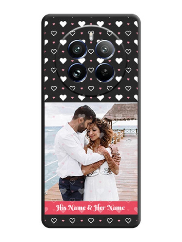 Custom White Color Love Symbols with Text Design - Photo on Space Black Soft Matte Phone Cover - Realme 12 Pro Plus 5G