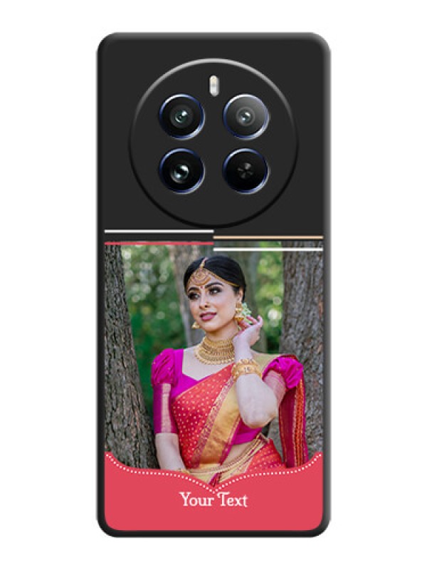 Custom Classic Plain Design with Name - Photo on Space Black Soft Matte Phone Cover - Realme 12 Pro Plus 5G