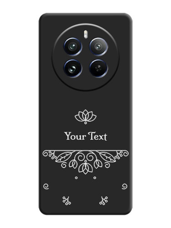 Custom Lotus Garden Custom Text On Space Black Personalized Soft Matte Phone Covers - Realme 12 Pro Plus 5G