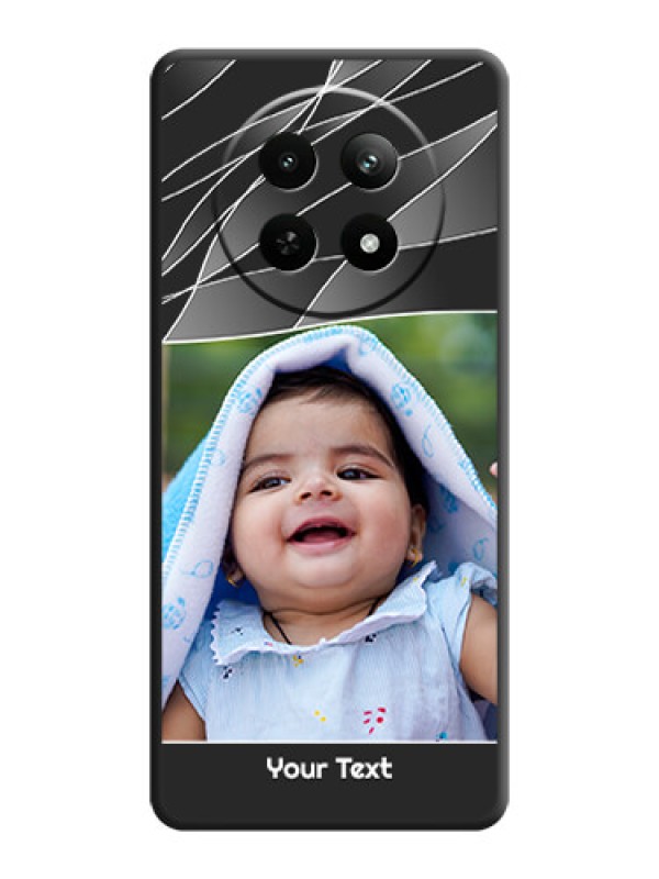 Custom Mixed Wave Lines on Photo On Space Black Custom Soft Matte Mobile Back Cover - Realme 13 5G