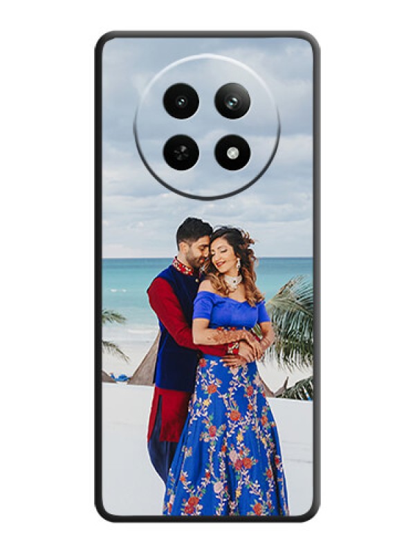 Custom Full Single Pic Upload On Space Black Custom Soft Matte Mobile Back Cover - Realme 13 5G