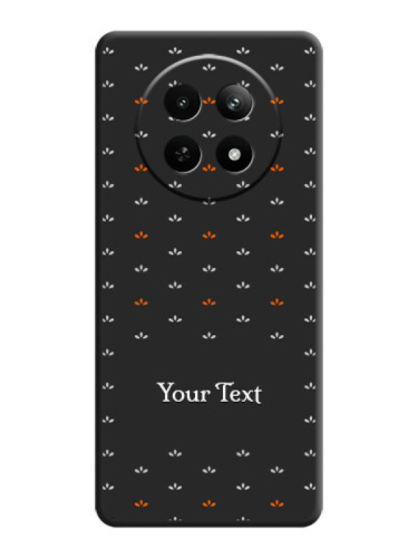 Custom Simple Pattern With Custom Text On Space Black Custom Soft Matte Mobile Back Cover - Realme 13 5G