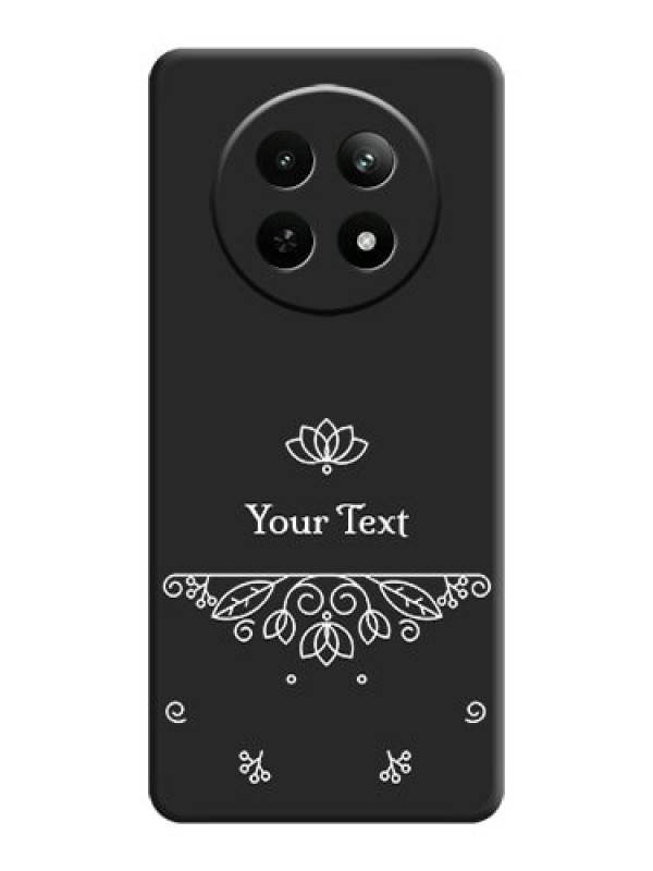 Custom Lotus Garden Custom Text On Space Black Custom Soft Matte Mobile Back Cover - Realme 13 5G