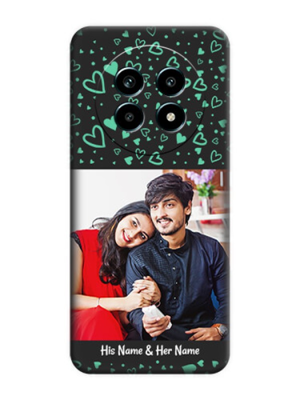 Custom Sea Green Indefinite Love Pattern on Photo On Space Black Custom Soft Matte Mobile Back Cover - Realme 13 Pro 5G