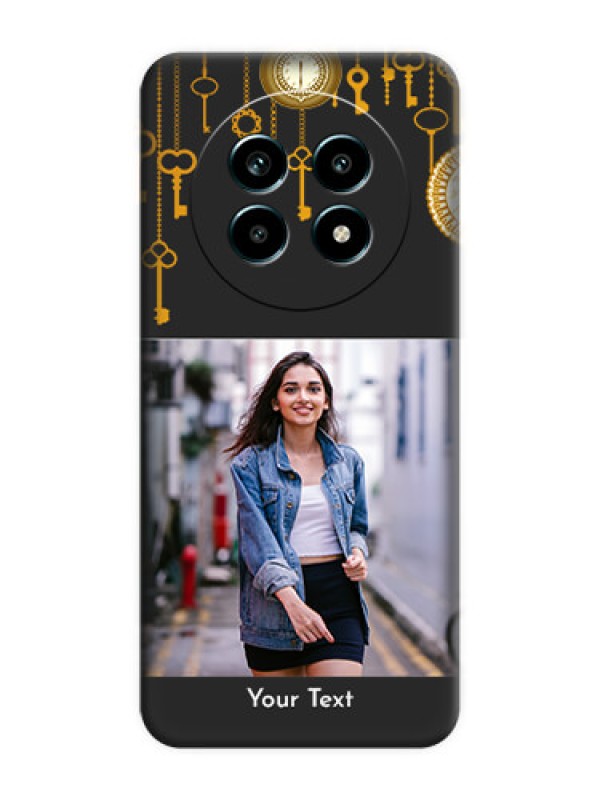 Custom Decorative Design with Text On Space Black Custom Soft Matte Mobile Back Cover - Realme 13 Pro 5G