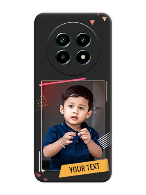 Custom Photo Frame with Triangle Small Dots on Photo On Space Black Custom Soft Matte Mobile Back Cover - Realme 13 Pro 5G