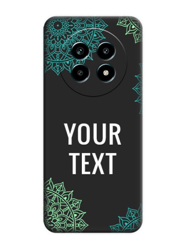 Custom Your Name with Floral Design On Space Black Custom Soft Matte Mobile Back Cover - Realme 13 Pro 5G