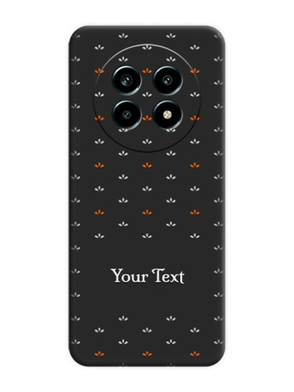 Custom Simple Pattern With Custom Text On Space Black Custom Soft Matte Mobile Back Cover - Realme 13 Pro 5G