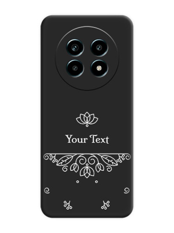 Custom Lotus Garden Custom Text On Space Black Custom Soft Matte Mobile Back Cover - Realme 13 Pro 5G