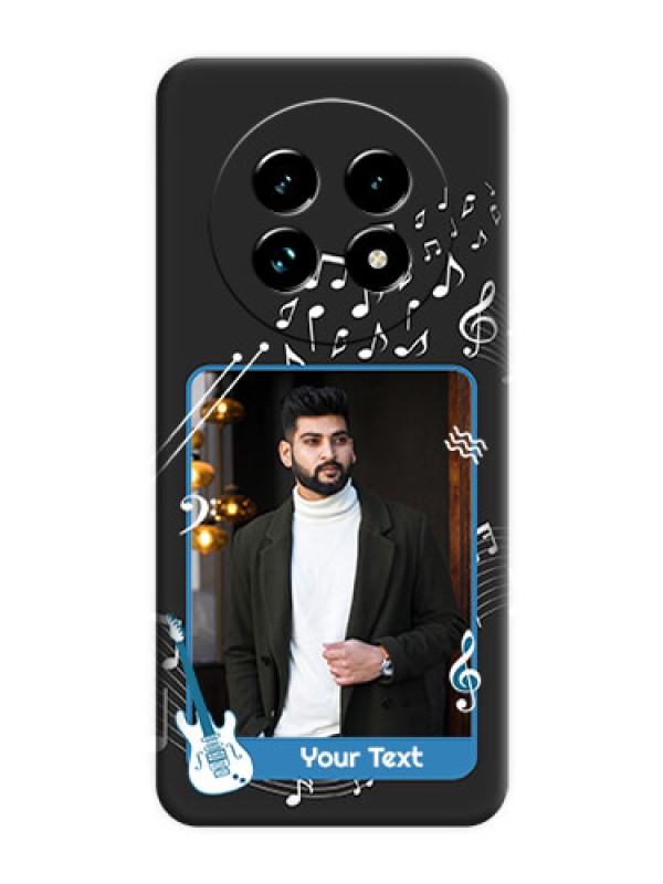 Custom Musical Theme Design with Text on Photo On Space Black Custom Soft Matte Mobile Back Cover - Realme 13 Pro Plus 5G