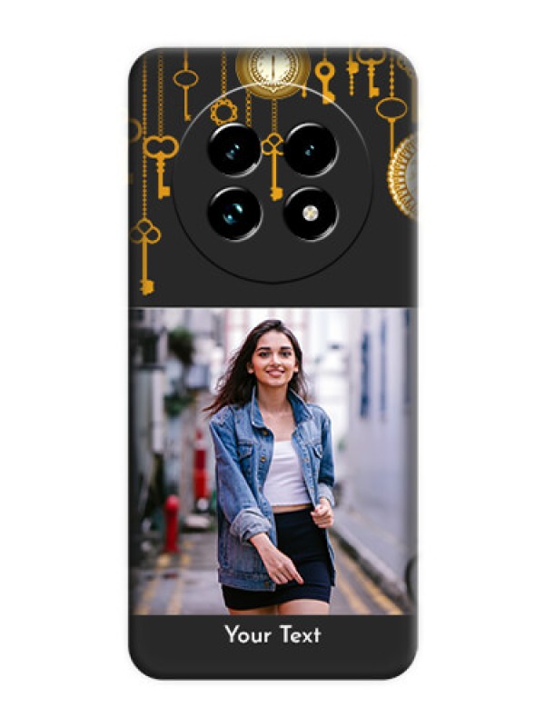 Custom Decorative Design with Text On Space Black Custom Soft Matte Mobile Back Cover - Realme 13 Pro Plus 5G