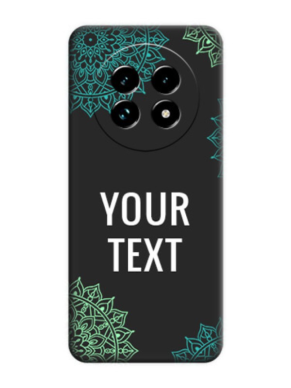 Custom Your Name with Floral Design On Space Black Custom Soft Matte Mobile Back Cover - Realme 13 Pro Plus 5G