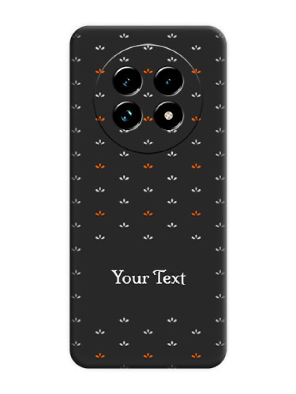 Custom Simple Pattern With Custom Text On Space Black Custom Soft Matte Mobile Back Cover - Realme 13 Pro Plus 5G