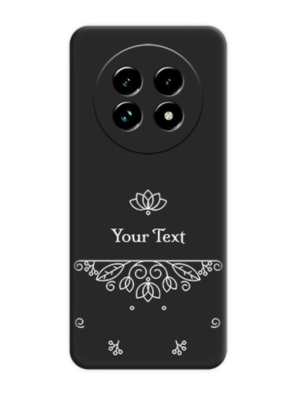 Custom Lotus Garden Custom Text On Space Black Custom Soft Matte Mobile Back Cover - Realme 13 Pro Plus 5G