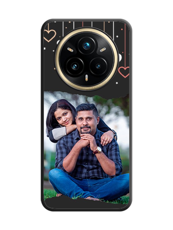 Custom Love Hangings with Splash Wave Picture On Space Black Custom Soft Matte Mobile Back Cover - Realme 14 Pro Plus 5G