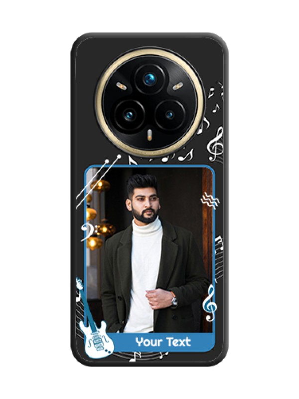 Custom Musical Theme Design with Text on Photo On Space Black Custom Soft Matte Mobile Back Cover - Realme 14 Pro Plus 5G