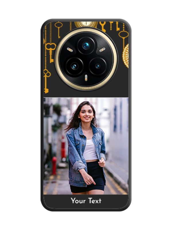 Custom Decorative Design with Text On Space Black Custom Soft Matte Mobile Back Cover - Realme 14 Pro Plus 5G