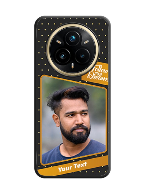 Custom Follow Your Dreams with White Dots On Space Black Custom Soft Matte Mobile Back Cover - Realme 14 Pro Plus 5G