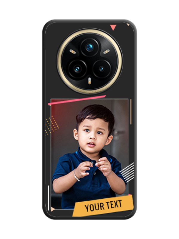 Custom Photo Frame with Triangle Small Dots on Photo On Space Black Custom Soft Matte Mobile Back Cover - Realme 14 Pro Plus 5G