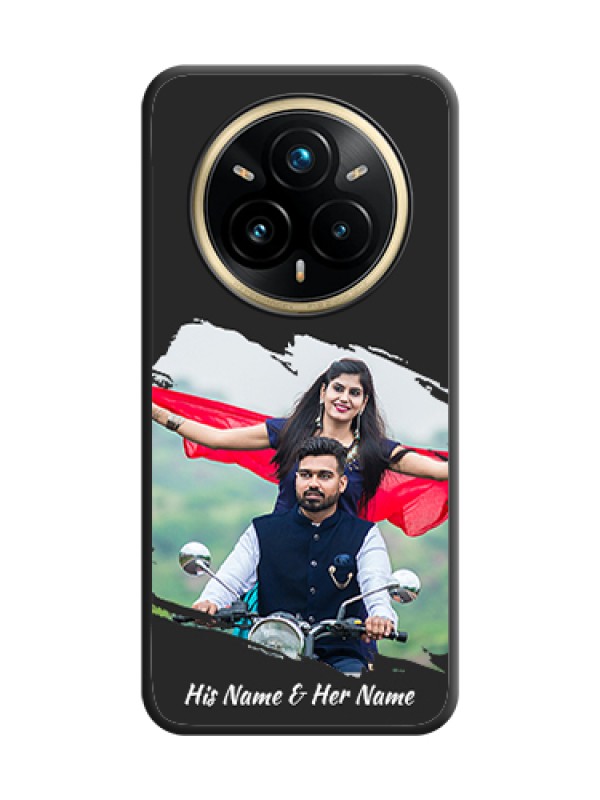 Custom Grunge Brush Strokes on Photo On Space Black Custom Soft Matte Mobile Back Cover - Realme 14 Pro Plus 5G