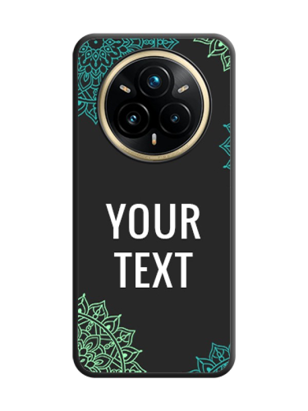 Custom Your Name with Floral Design On Space Black Custom Soft Matte Mobile Back Cover - Realme 14 Pro Plus 5G