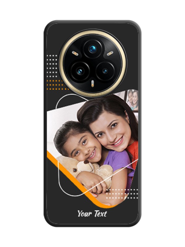 Custom Yellow Triangle on Photo On Space Black Custom Soft Matte Mobile Back Cover - Realme 14 Pro Plus 5G