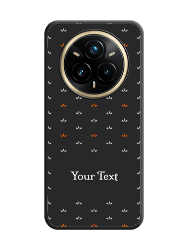 Custom Simple Pattern With Custom Text On Space Black Custom Soft Matte Mobile Back Cover - Realme 14 Pro Plus 5G
