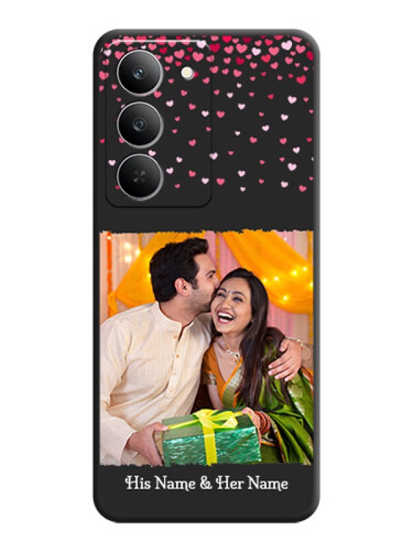 Custom Fall in Love with Your Partner on Photo On Space Black Custom Soft Matte Mobile Back Cover - Realme 14x 5G