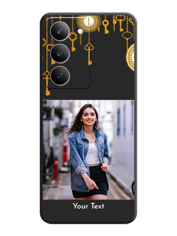 Custom Decorative Design with Text On Space Black Custom Soft Matte Mobile Back Cover - Realme 14x 5G