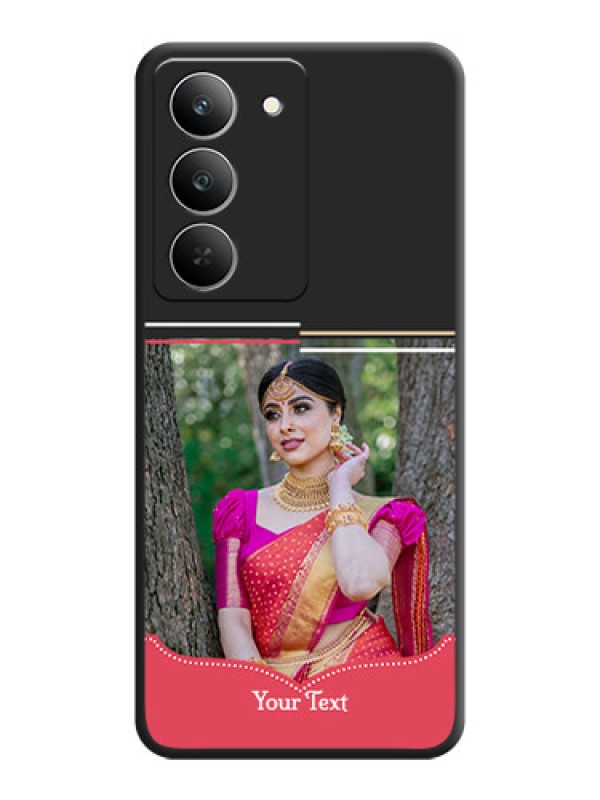 Custom Classic Plain Design with Name On Space Black Custom Soft Matte Mobile Back Cover - Realme 14x 5G