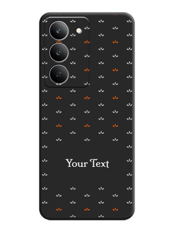 Custom Simple Pattern With Custom Text On Space Black Custom Soft Matte Mobile Back Cover - Realme 14x 5G