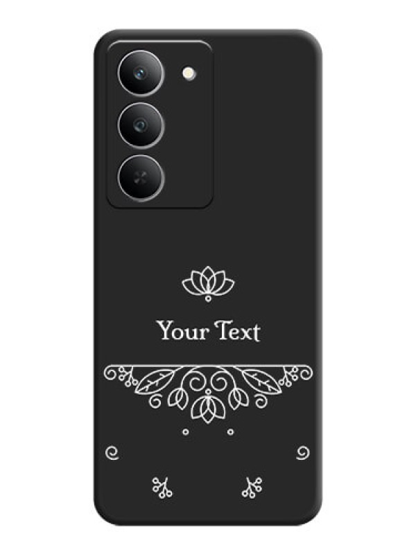 Custom Lotus Garden Custom Text On Space Black Custom Soft Matte Mobile Back Cover - Realme 14x 5G