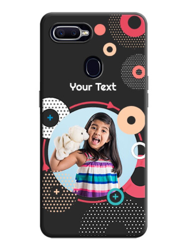 Custom Multicoloured Round Image on Personalised Space Black Soft Matte Cases - Realme 2 Pro