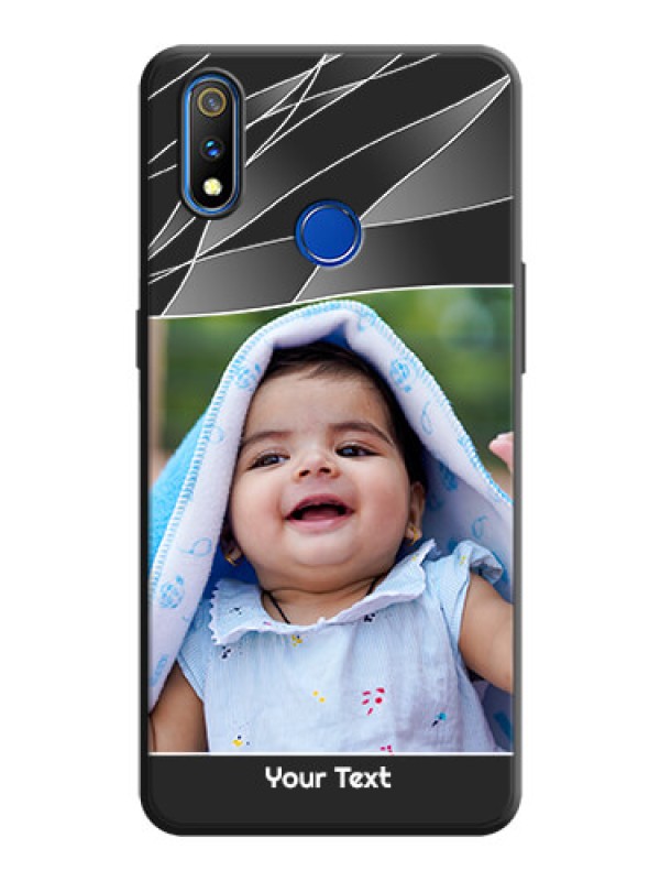 Custom Mixed Wave Lines - Photo on Space Black Soft Matte Mobile Cover - Realme 3 Pro