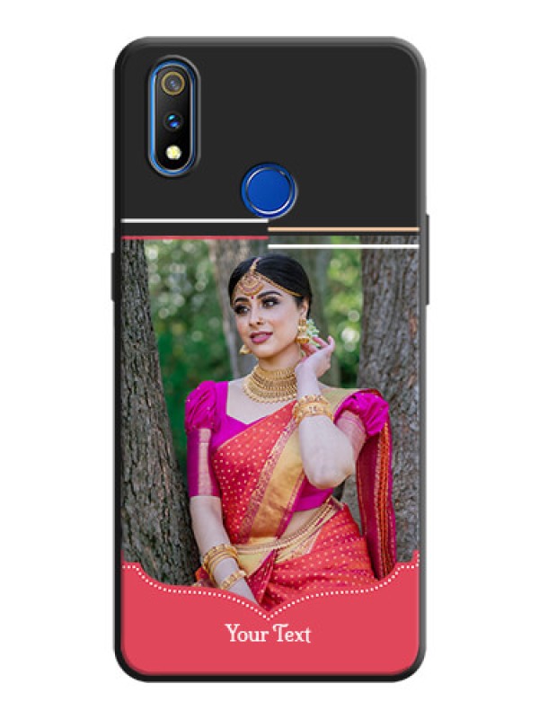 Custom Classic Plain Design with Name - Photo on Space Black Soft Matte Phone Cover - Realme 3 Pro