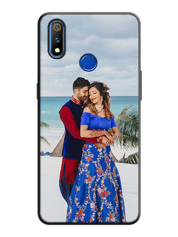 Custom Full Single Pic Upload On Space Black Personalized Soft Matte Phone Covers -Realme 3 Pro