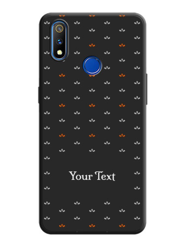 Custom Simple Pattern With Custom Text On Space Black Personalized Soft Matte Phone Covers -Realme 3 Pro