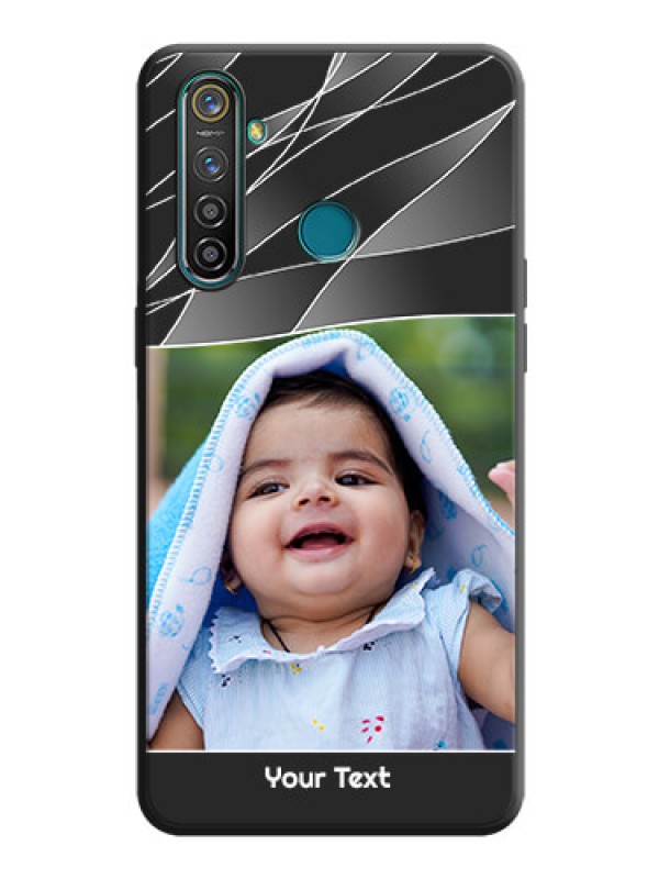 Custom Mixed Wave Lines - Photo on Space Black Soft Matte Mobile Cover - Realme 5 Pro