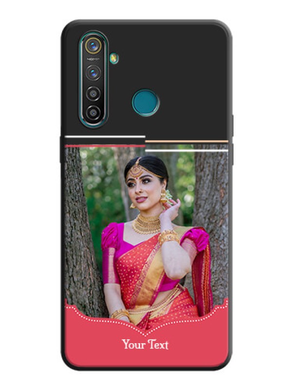 Custom Classic Plain Design with Name - Photo on Space Black Soft Matte Phone Cover - Realme 5 Pro