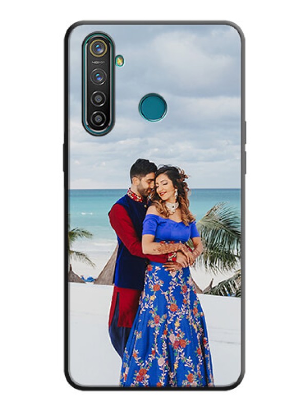 Custom Full Single Pic Upload On Space Black Personalized Soft Matte Phone Covers -Realme 5 Pro