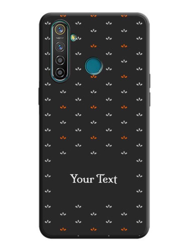 Custom Simple Pattern With Custom Text On Space Black Personalized Soft Matte Phone Covers -Realme 5 Pro