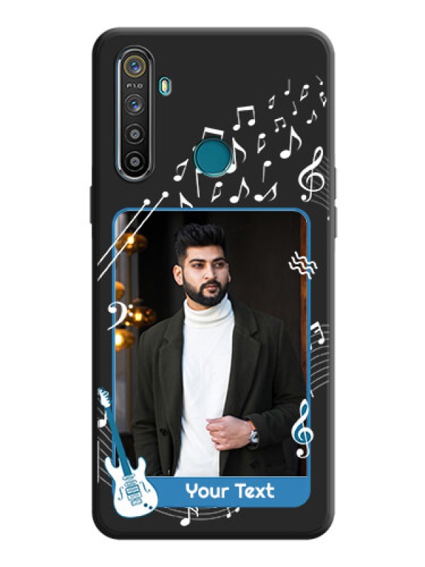 Custom Musical Theme Design with Text - Photo on Space Black Soft Matte Mobile Case - Realme 5
