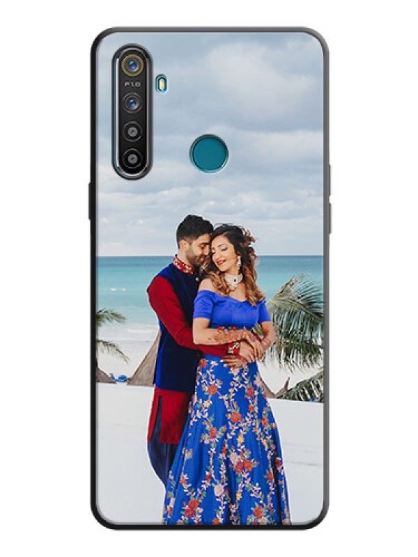 Custom Full Single Pic Upload On Space Black Personalized Soft Matte Phone Covers -Realme 5