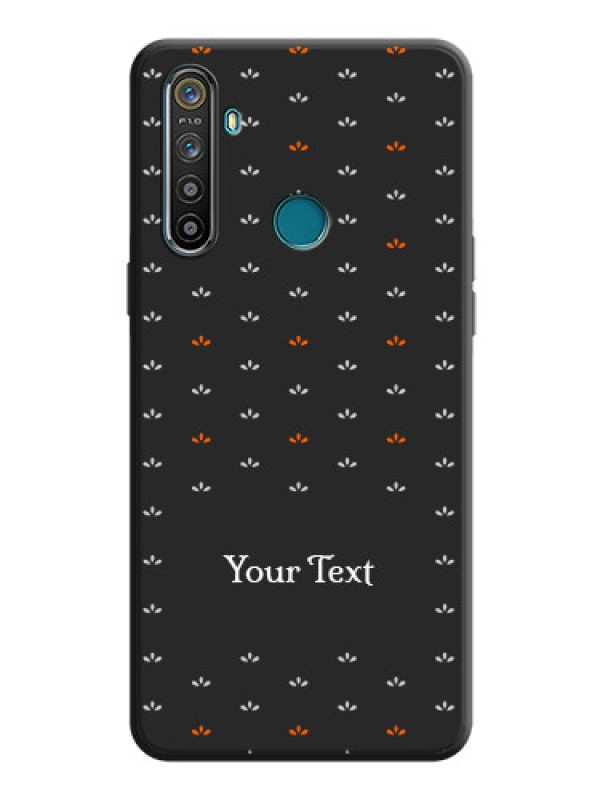 Custom Simple Pattern With Custom Text On Space Black Personalized Soft Matte Phone Covers -Realme 5