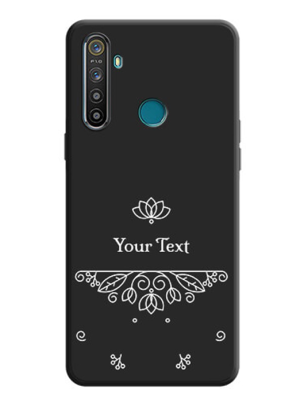 Custom Lotus Garden Custom Text On Space Black Personalized Soft Matte Phone Covers -Realme 5