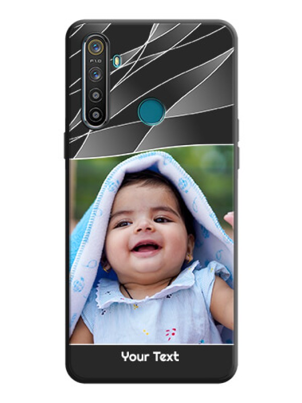 Custom Mixed Wave Lines - Photo on Space Black Soft Matte Mobile Cover - Realme 5S