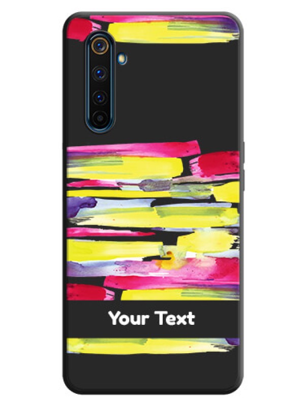 Custom Brush Coloured on Space Black Personalized Soft Matte Phone Covers - Realme 6 Pro