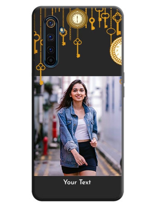 Custom Decorative Design with Text on Space Black Custom Soft Matte Back Cover - Realme 6 Pro